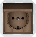 Pistikupesa Vilma QR1000 RP16-00322, maandusega, IP44, mocha