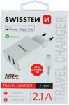 Telefoni laadija Swissten, USB/AC/DC, 120 cm