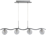 Valgusti rippuv Candellux Starlet 34-85750, G9, 4 x 40 W, l&auml;bipaistev v. / h&otilde;be v., 9 x 9 cm