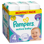 M&auml;hkmed Pampers Active Baby, 4 suurus, 9 - 14 kg, 180 tk