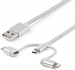 Juhe StarTech, Lightning/Micro USB/USB/USB Type-C, 100 cm, valge v.