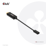 Adapter Club 3D CAC-1333 HDMI, USB Type C, 0.22 m, must v.
