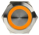 Korpuse detailid, nupp DimasTech Vandalism Switch Silverline PD023, roostevaba teras v./oranž v.