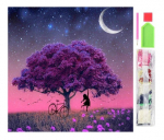Teemantmosaiik Diamond Mosaic Purple Tree, mitmev&auml;rviline