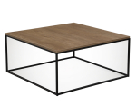 Kohvilaud Kalune Design Poly, pruun v./must v., 75 cm x 75 cm x 43 cm