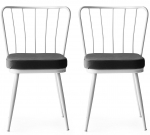 Toolide komplekt Kalune Design Yyldyz 229 974NMB1187, valge v./tumehall v., 42 cm x 43 cm x 82 cm, 2 tk