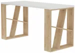 Kirjutuslaud Kalune Design Honey 855DTE3813, 140 cm x 60 cm, 75 cm, tamm v./valge v.