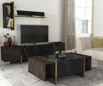 Elutoa m&ouml;&ouml;blikomplekt Kalune Design Veyron Set 1, sise, kuldne v./must v.
