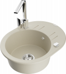 K&ouml;&ouml;givalamu Mexen Kevin, graniit, 58.6 cm x 45.8 cm x 18 cm, kroomi v./beež v.