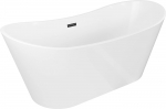 Vann, teisaldatav Mexen Montana, 80 cm x 170 cm x 72 cm, ovaalne, valge/must