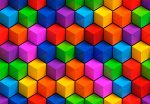 Fototapeet Artgeist Colorful Geometric Boxes, 70 cm x 70 cm
