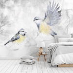 Fototapeet Artgeist Watercolor Tit, 70 cm x 100 cm