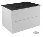 Vannitoakapp valamuga Besco Akya Classic, valge v./must v./kroom v., 52.5 cm x 76 cm x 50.7 cm