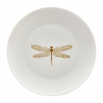 Taldrik magustoidu Ambition Selene Dragonfly, 20 cm x 20 cm x 2.9 cm, kuldne v./valge v.