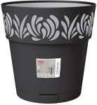 Lillepott Stefanplast Gaia 88603, plastik, must v.