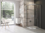 Du&scaron;ikabiin Ravak Blix BLCP4-90, pool&uuml;mar, aluseta, 90 cm x 90 cm x 190 cm, satiin v./l&auml;bipaistev