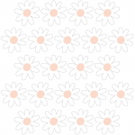 Seinakleebis BabyOno Daisies VII, valge/roosa