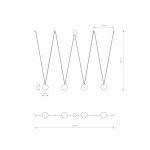 Valgusti rippuv Nowodvorski Sling IV, G9, 4 x 12 W, must v.