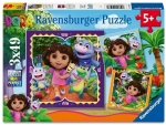 Pusle 3in1 Ravensburger Dora The Explorer, 17.8 cm x 17.8 cm, 147 tk, mitmev&auml;rviline
