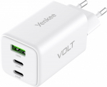 Adapter Yenkee YAC G65, USB A/2 x USB Type C, valge v., 65 W