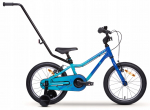 Lisaratastega laste jalgratas, laste Tabou Rocket FR, sinine/t&uuml;rkiissinine, 16"