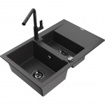 K&ouml;&ouml;givalamu koos kraaniga Mexen Gaspar, graniit, 73.7 cm x 47.5 cm x 17.7 cm, black granite+black
