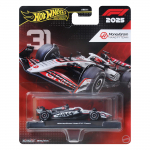 M&auml;nguauto Mattel Hot Wheels Premium Formula 1 Haas F1 Team JKD78, 1:64, valge v./must v.