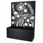 Lillepott 4IQ Meadow, raud, 100.4 cm x 38.6 cm, must v.