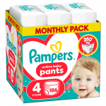P&uuml;ksm&auml;hkmed Pampers Active Baby, 4 suurus, 9 - 15 kg, 186 tk