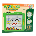 Magnetiline tahvel, koos tarvikutega, dinosaurus Lean Toys, roheline v.