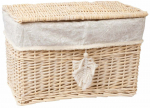 Korv Home4you 61032, puuvill/paju, 53 cm x 33 cm, pruunikas v.