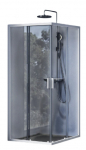 Du&scaron;ikabiin Ravak Blix II NBLRV2, ruudukujuline, aluseta, 90 cm x 90 cm x 195 cm, valge v./l&auml;bipaistev
