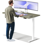 Arvutilaud reguleeritava k&otilde;rgusega Desktronic HomeOne 1 845, 160 cm x 80 cm, 119 cm, valge v./roheline v.