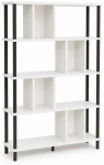Raamaturiiul Kalune Design Peka 0045, valge v./must v., 137 cm x 90 cm x 20 cm