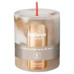 K&uuml;&uuml;nal, silindri Bolsius Marble Botticino Beige, 60 h, beež v.