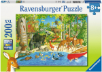 Pusle Ravensburger Woodland Friends 12740, 49 cm x 36 cm, 200 tk, mitmev&auml;rviline