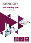 Lamineerimiskile Sencor, 150 &mu;m, 100 tk