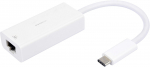 Adapter Vivanco USB-C RJ45 USB-C, RJ-45, 0.01 m, valge