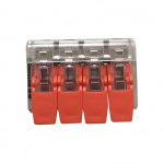 Klemmplokk Elektrowerk, 0,2&ndash;4 mm&sup2;, 4 koht., 32 A, oranž