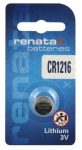 Patareid Renata Tablet Battery, CR1216, 3 V