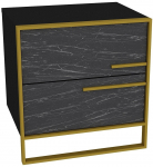 &Ouml;&ouml;kapp Kalune Design Polka 875ZNA3409, kuldne v./must v., 51.8 cm x 50 cm x 38.5 cm