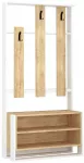 Riiuliga riidepuu Kalune Design Chester 855DTE4016, 180 cm, tamm v./valge v.