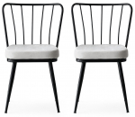 Toolide komplekt Kalune Design Yyldyz 186 974NMB1183, valge v./must v., 42 cm x 43 cm x 82 cm, 2 tk