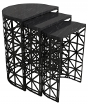 Kohvilaud Kalune Design Stil Black Marble, must v., 33 cm x 46 cm x 62 cm