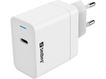 Telefoni laadija Sandberg USB-C AC Charger PD65W EU, USB-C, valge, 65 W