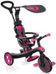 Kolmerattaline jalgratas Globber Explorer 4 in 1, must v./roosa v.