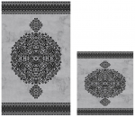 Vannitoamattide komplekt Foutastic 510602 299ANR1677, hall, 60 cm x 150 cm