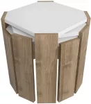 Kohvilaud Kalune Design Lori, valge v./p&auml;hklipuu v., 44.5 cm x 44.5 cm x 41 cm