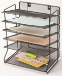 Dokumendiriiul Q-Connect Mesh 6-Layer File Sorter, must v.