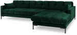 Nurgadiivan Micadoni Home Mamaia Velvet, tumeroheline v., parem, 293 x 185 cm x 75 cm